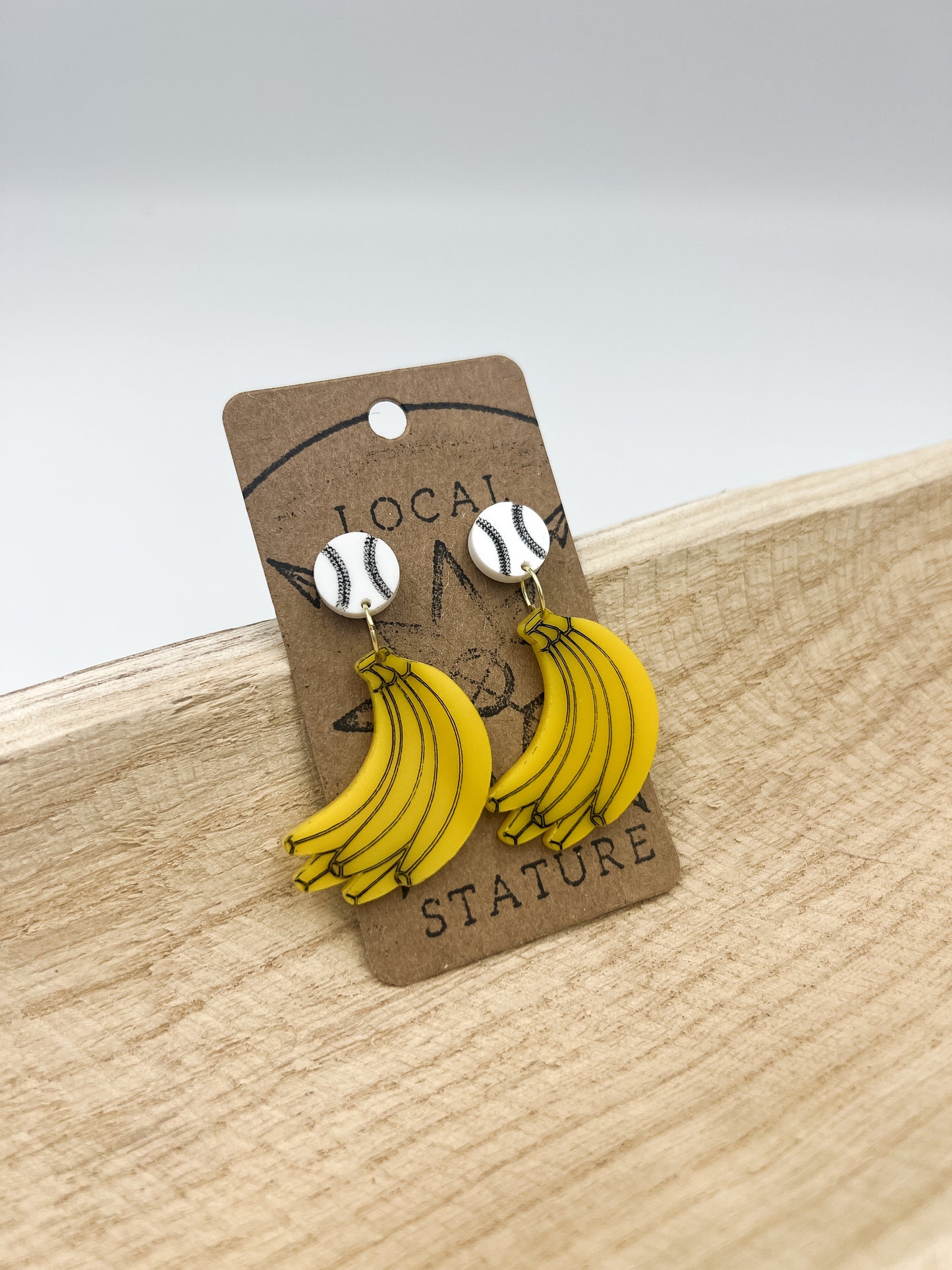 Banana Baseball Earrings w/Variations