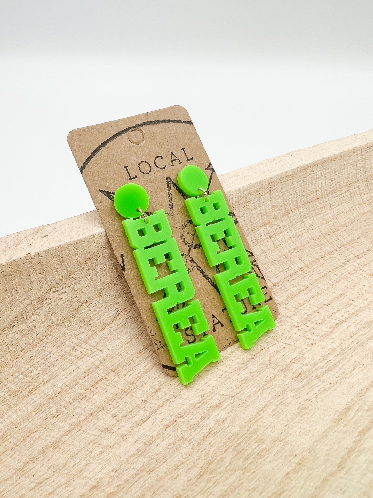 BEREA Drop-Letter Earrings w/variation