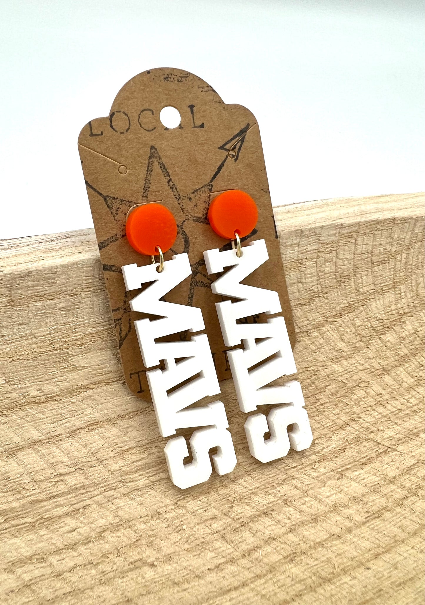 MAVS Letter Earrings
