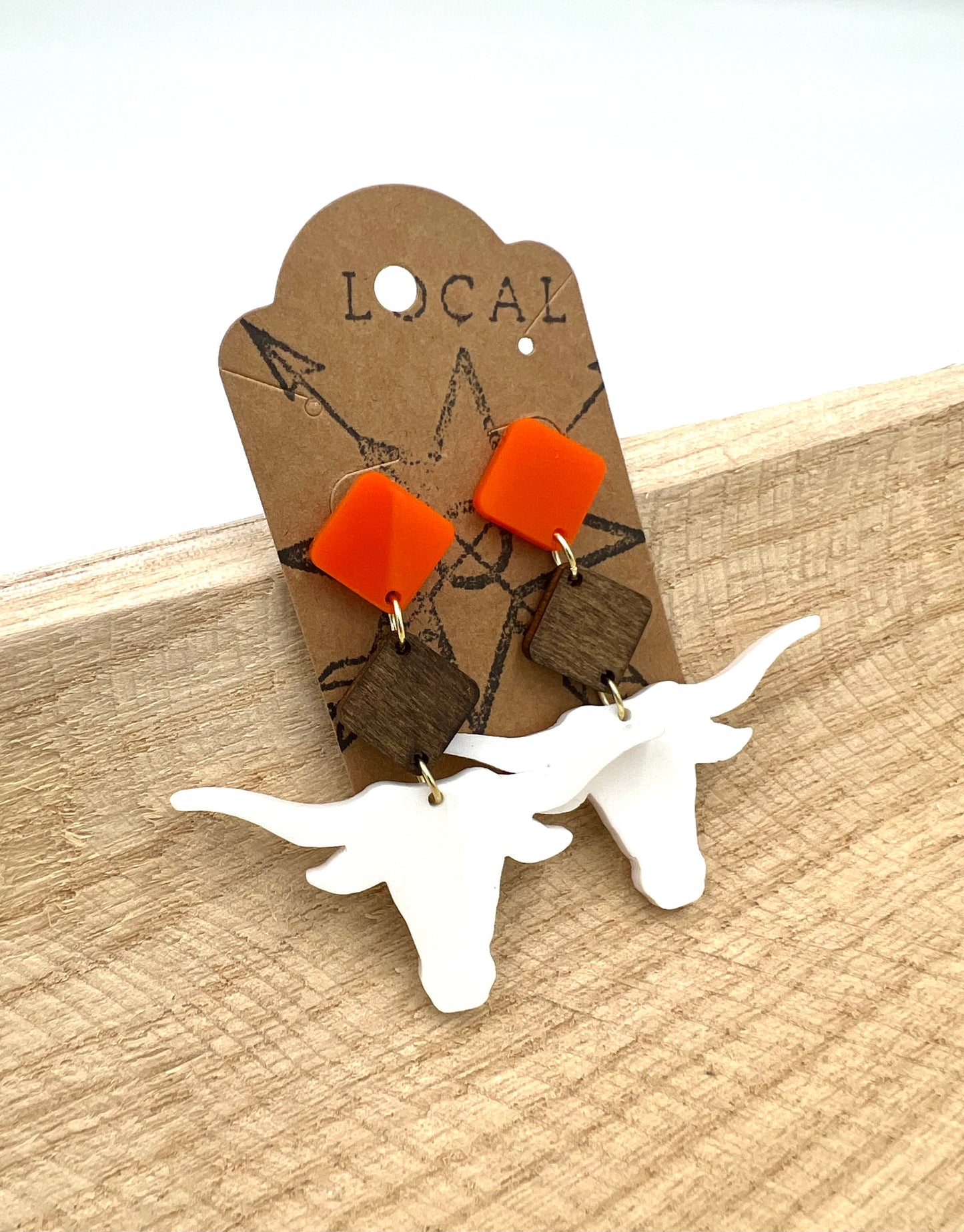 Mauldin Maverick Head Earrings